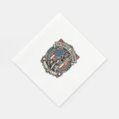 Patriotischer Rettungshund Serviette (Ecke)
