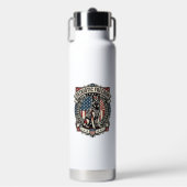 Patriotischer Rettungshund Trinkflasche (Vorderseite)
