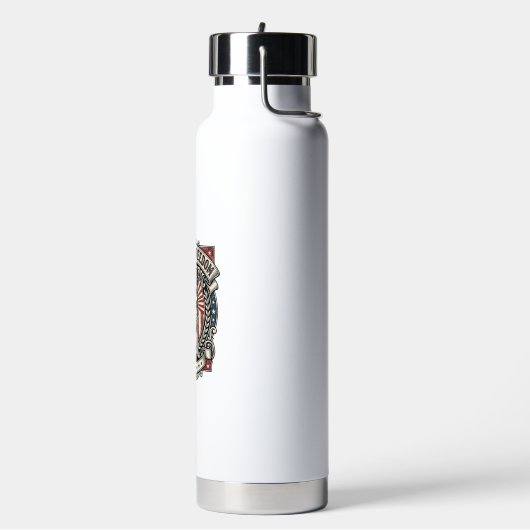 Patriotischer Rettungshund Trinkflasche (Links)
