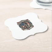 Patriotischer Rettungshund Untersetzer (angewinkelt)