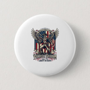 Patriotischer Revolutionskrieg Skelett Dunkler Pat Button