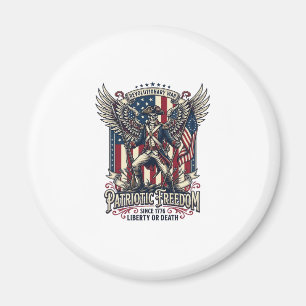 Patriotischer Revolutionskriegs-Skelett-Dunkler Pa Magnet