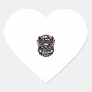 Patriotischer Rock Adler Crest Musik Rock Metal Pa Herz-Aufkleber