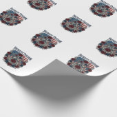 Patriotischer Rosengarten Geschenkpapier (Ecke)