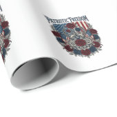 Patriotischer Rosengarten Geschenkpapier (Rolleneckpunkt)