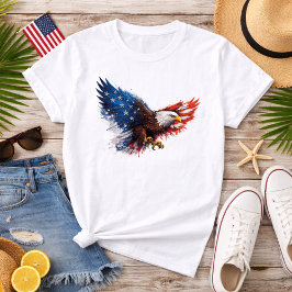 Patriotischer Rot Weiß und Blau Adler T-Shirt