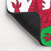 Patriotischer roter Drache von Wales Mousepad (Ecke)