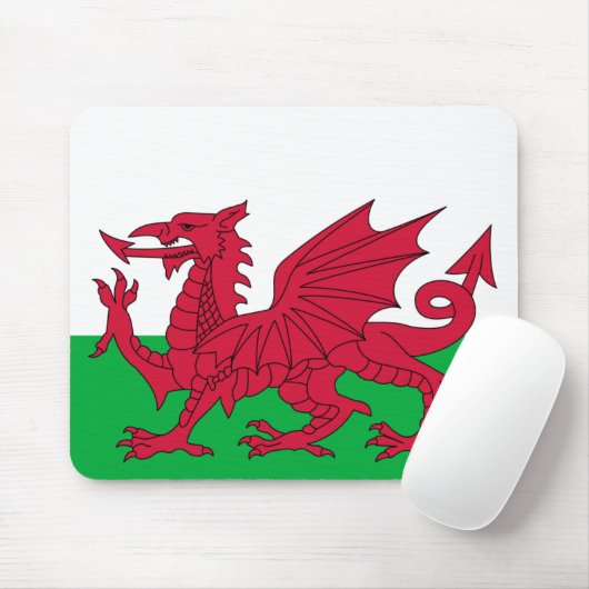 Patriotischer roter Drache von Wales Mousepad (Mit Mouse)
