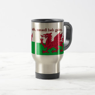 Patriotischer Roter Drache von Wales Reisemugge od Reisebecher