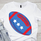 Patriotischer Roter, Weiß und Blue American Footba T-Shirt