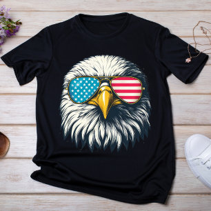 Patriotischer Roter, Weißer und Cooler Blauer Adle T-Shirt
