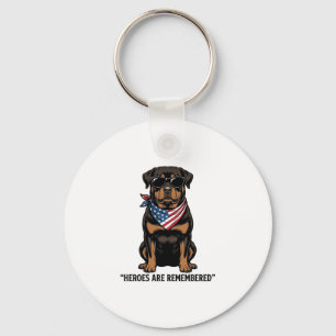 Patriotischer Rottweiler-Held-Hund Vintage-Design_ Schlüsselanhänger
