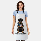 Patriotischer Rottweiler Held Hund Vintage Design_ Schürze (Getragen)