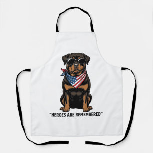 Patriotischer Rottweiler Held Hund Vintage Design_ Schürze