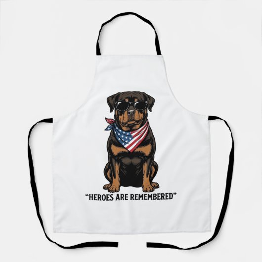 Patriotischer Rottweiler Held Hund Vintage Design_ Schürze (Vorderseite)