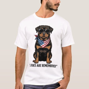 Patriotischer Rottweiler Held Hund Vintage Design_ T-Shirt
