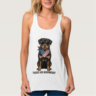 Patriotischer Rottweiler Held Hund Vintage Design_ Tank Top