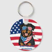 Patriotischer Rottweiler Schlüsselanhänger (Vorderseite)