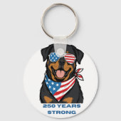 Patriotischer Rottweiler Schlüsselanhänger (Rückseite)