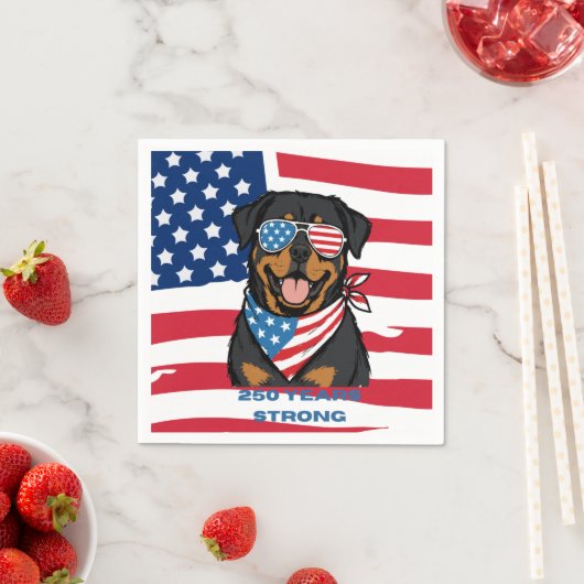 Patriotischer Rottweiler Serviette (Beispiel)