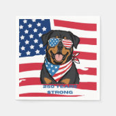 Patriotischer Rottweiler Serviette (Vorderseite)