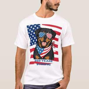 Patriotischer Rottweiler T-Shirt