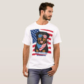 Patriotischer Rottweiler  T-Shirt (Vorne ganz)