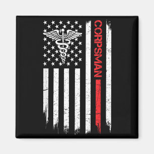Patriotischer Sanitäter Flagge Militär Veteran Teu Magnet