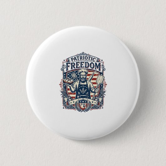 Patriotischer Sauerteigbäcker Button (Vorderseite)