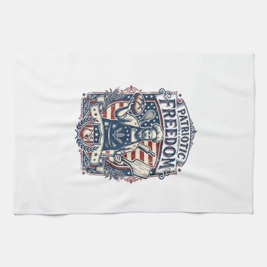 Patriotischer Sauerteigbäcker Geschirrtuch (Horizontal)