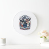 Patriotischer Sauerteigbäcker Große Wanduhr (Zuhause)