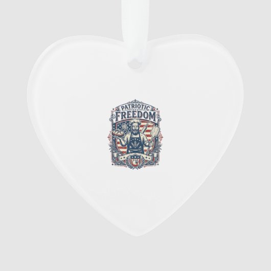 Patriotischer Sauerteigbäcker Ornament (Vorderseite)