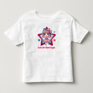 Patriotischer Schatz – Baby-Weißkopfseeadler mit S Kleinkind T-shirt