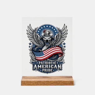 Patriotischer Schlangenschädel Liberty-Biest-Tier- Acrylschild