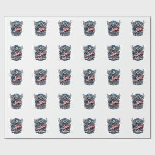 Patriotischer Schlangenschädel Liberty-Biest-Tier- Geschenkpapier