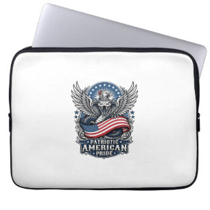 Patriotischer Schlangenschädel Liberty-Biest-Tier- Laptopschutzhülle