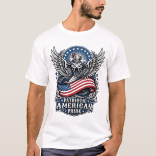 Patriotischer Schlangenschädel Liberty-Biest-Tier- T-Shirt