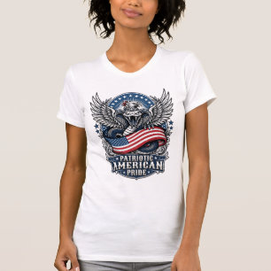 Patriotischer Schlangenschädel Liberty-Biest-Tier- T-Shirt