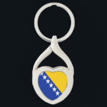 Patriotischer Schlüsselanhänger Bosnien-Herzegowin<br><div class="desc">Die Nationalflagge von Bosnien und Herzegowina.</div>