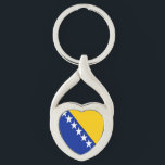 Patriotischer Schlüsselanhänger Bosnien-Herzegowin<br><div class="desc">Die Nationalflagge von Bosnien und Herzegowina.</div>