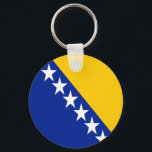 Patriotischer Schlüsselanhänger Bosnien-Herzegowin<br><div class="desc">Die Nationalflagge von Bosnien und Herzegowina.</div>