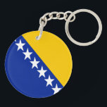 Patriotischer Schlüsselanhänger Bosnien-Herzegowin<br><div class="desc">Die Nationalflagge von Bosnien und Herzegowina.</div>