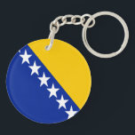 Patriotischer Schlüsselanhänger Bosnien-Herzegowin<br><div class="desc">Die Nationalflagge von Bosnien und Herzegowina.</div>
