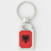 Patriotischer Schlüsselanhänger mit der Flagge Alb (Vorderseite)