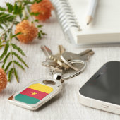 Patriotischer Schlüsselanhänger mit Flagge Kamerun (Seite)