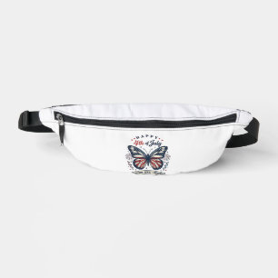 Patriotischer Schmetterling Frohes 4. Juli-Shirt-D Bauchtasche