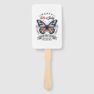 Patriotischer Schmetterling Frohes 4. Juli-Shirt-D Fächer