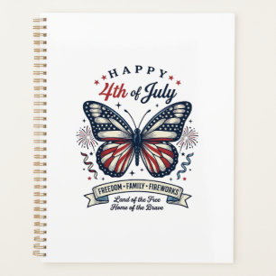 Patriotischer Schmetterling Frohes 4. Juli-Shirt-D Planer