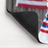 Patriotischer Schneemann mit einer amerikanischen Mousepad (Ecke)