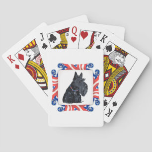 Patriotischer Schottischer Terrier Spielkarten